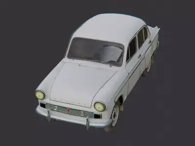 Moscar407 Antique Brown Sedan Low-poly 3D model