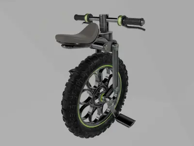 Off road Unicycle Low-poly 3D model