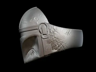 Mandalorian Helmet Ring 3D print model