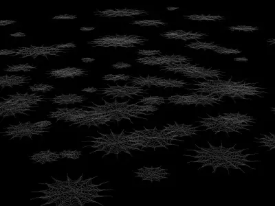 64 pcs Spider Web Asset pack Cobweb Net 3D model