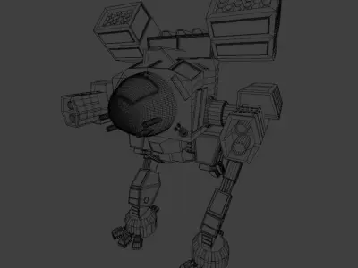 Madcat War Robot Free 3D model