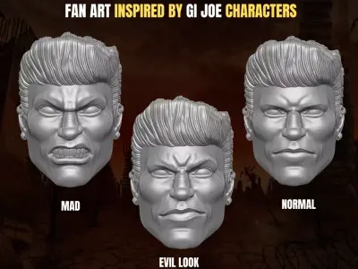 Road Pig Fan art Heads for action figures 3D print model