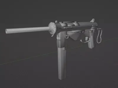 M3 Grease Gun Low-poly 3D model