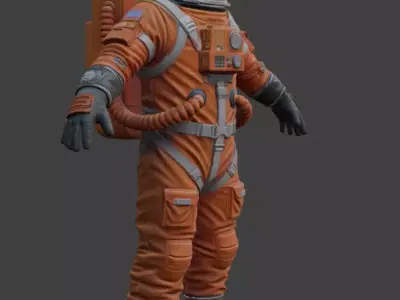 Realistic Astronaut Space Suit 3D model 11