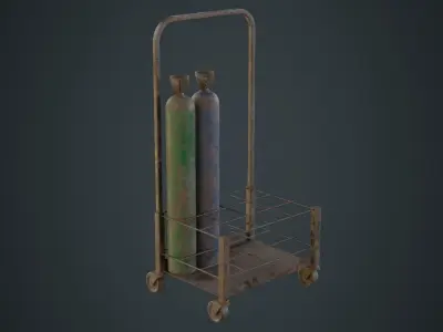 Gas Cylinder 3C Low-poly 3D model