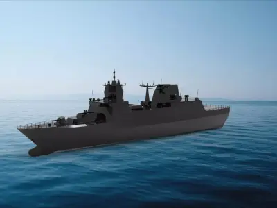 Baden Wurttemberg class Frigate German Navy 3D model