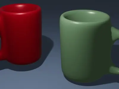 Low Poly Cup 3D Model OBJ BLEND  Ideal for Games Renderings FREE Free low-poly 3D model