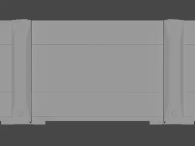 Wood box Low-poly 3D model