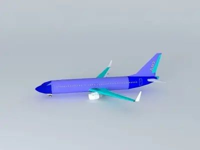 AirAtlanticOcean B737-800 with interior Free 3D model
