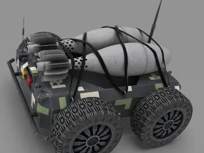 Ratel S Anti Tank Drone with Mortar Rounds 3D model