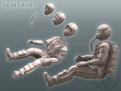 3D Jet Pilot 3D print model