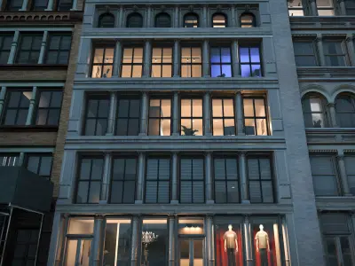 NYC SoHo Building Pack Low-poly 3D model