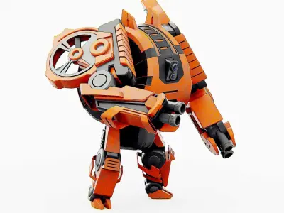 MILITARY ROBOT C-200 Rigged for Unreal Engine - Unity - MIXAMO 3D model