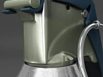 Realistic Grenade metal 3D model