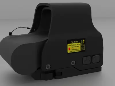 Holo Sight Scope Low-Poly Free low-poly 3D model