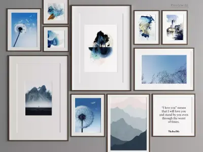 Art Frame 333 Low-poly 3D model