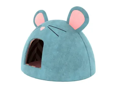 Mouse Meow Hut Cat Hut Cat Tent Lightblue 3D model