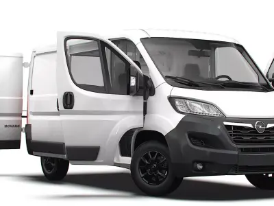 Opel Movano Van L1H1 HQ Interior 2023 3D model