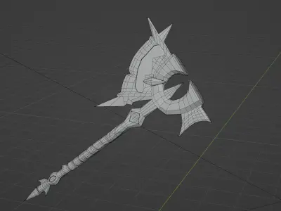 sifi axe Free low-poly 3D model