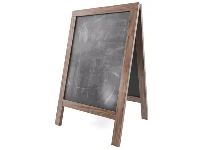 Chalkboard street display mockup 03 3D model