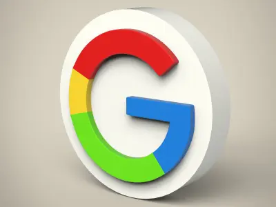 Google logo Low-poly 3D model