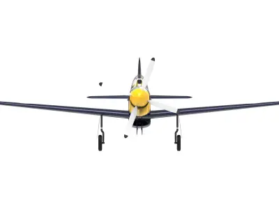 P-51 D MUSTANG  Low-poly 3D model