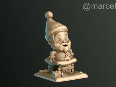 Santa Claus Trapped UP Free 3D print model