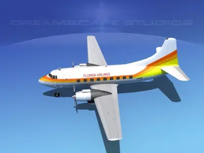 Martin 404 Florida Airlines 3D model