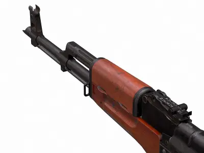 AKM assault rifle Low-poly 3D model order