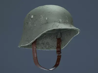 German WW2 M35 Helmet Low-poly 3D model