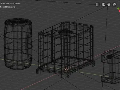 water tanks canister Low-poly 3D model