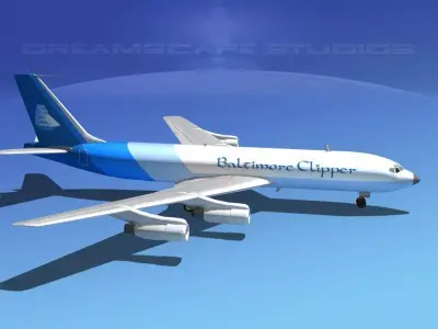 Boeing 707 Baltimore Clipper 3D model