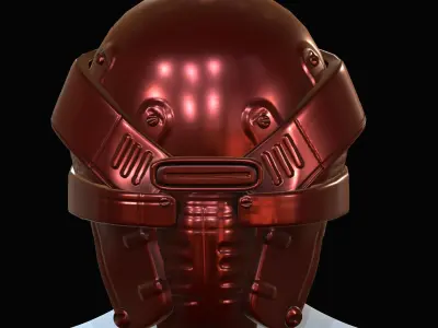 Helmet plastic mask protection  Low-poly 3D model Low-poly 3D model 3