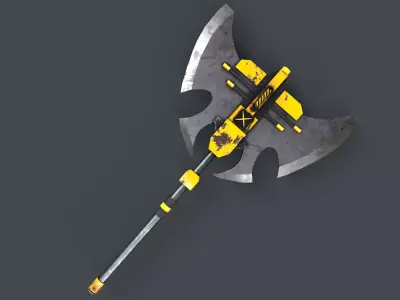 Sci-Fi Axe V4 Low-poly 3D model