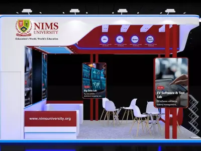 4mtr x6mtr expo stall 3side open Exhibition Stand Free low-poly 3D model