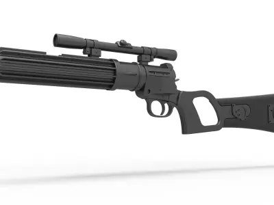 Boba Fett blaster carbine EE-3 from the movie Star Wars ROTJ 3D model