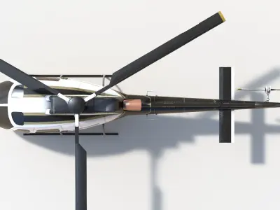 Helicopter Low-poly 3D model