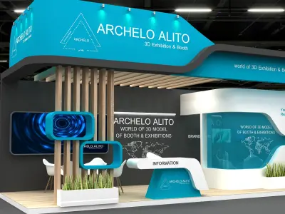 stall booth exhibition 3D model