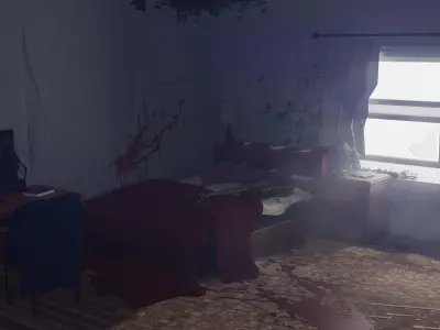 Abandoned room from The Last Of Us Part II Trailer Low-poly 3D model