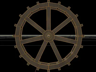 Paddle Wheel full PBR textured ready for UE5 Free low-poly 3D model