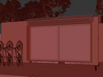 Modern Modular Backyard Office 3D Model 3D model