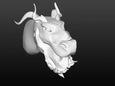 Snake - Dragon head 3d model - Sculptris 3D model