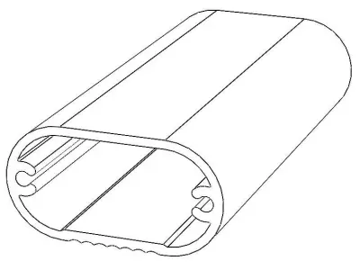 Aluminum Extruded Oval Pipe Footrest MOD AL-054ap Low-poly 3D model