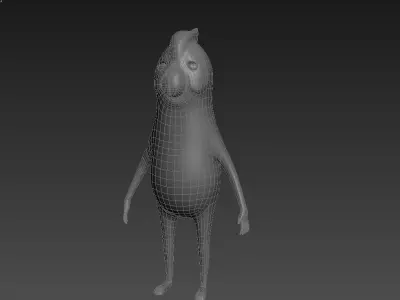 Orangutan cartoon character 3D model