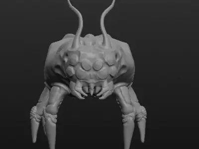 Anopluera creature with long legs and claws 3D model