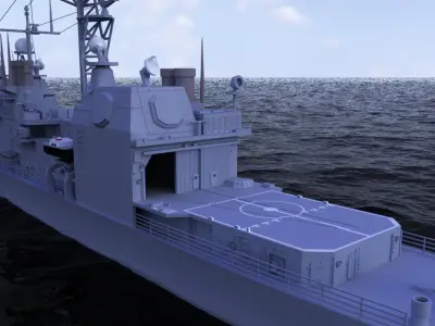 ticonderoga class cruiser cg47 uss Low-poly 3D model