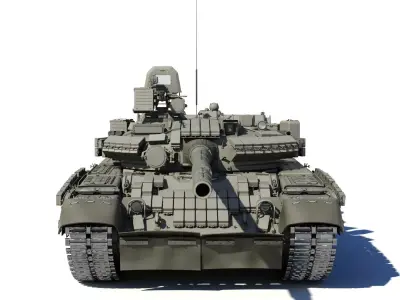 T-80BV russian tank - russian tank 3D model