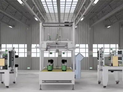 Box sealing machine Assembly 3D model