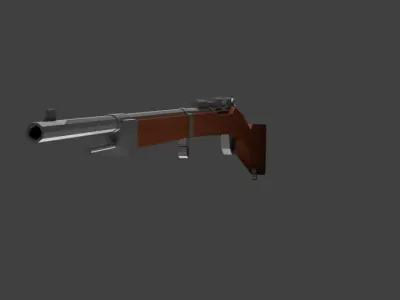 FRENCH RIFLE 1870 Low-poly 3D model