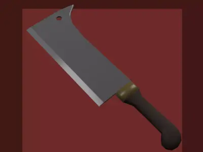 cleaver knife Free low-poly 3D model
